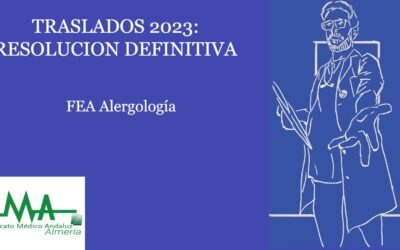 TRASLADOS 2023: RESOLUCIÓN DEFINITIVA. Facultativo/a Especialista de Alergología.