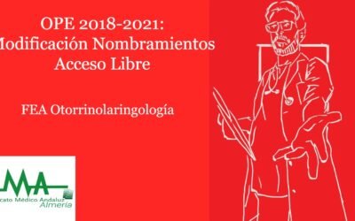 OPE 2018-2021: MODIFICACIÓN NOMBRAMIENTOS FEA Otorrino Acceso Libre