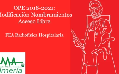 OPE 2018 -2021. MODIFICACION DE NOMBRAMIENTO, PRESENTACION DE SOLICITUDES Y CENTRO DESTINO. FEA Radiofísica Hospitalaria