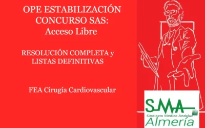 OPE ESTABILIZACION CONCURSO SAS RESOLUCIÓN COMPLETA y LISTAS DEFINITIVAS SUPERAN CONCURSO FEA Cirugía Cardiovascular.