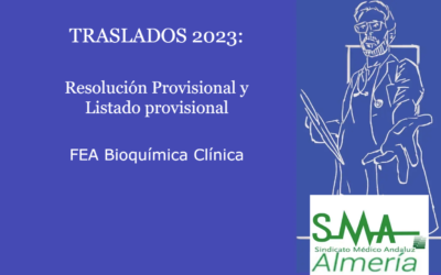 TRASLADOS 2023: Resolución Provisional y Listado provisional. FEA Bioquímica Clínica.