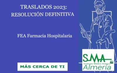 TRASLADOS 2023 RESOLUCIÓN DEFINITIVA Facultativo/a Especialista de Farmacia Hospitalaria.