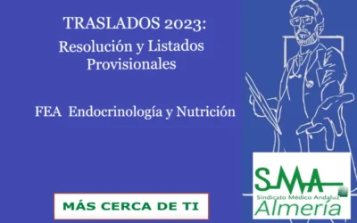 TRASLADOS 2023: Resolución Provisional y Listado provisional. FEA Endocrinología y Nutrición.