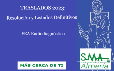 TRASLADOS 2023 RESOLUCIÓN DEFINITIVA Facultativo/a Especialista de Radiodiagnóstico.