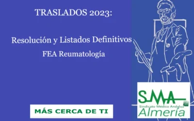 TRASLADOS 2023 RESOLUCIÓN DEFINITIVA Facultativo/a Especialista de Reumatología.