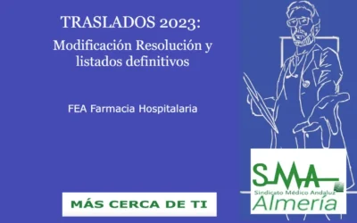 TRASLADOS 2023 RESOLUCIÓN DEFINITIVA MODIFICACIÓN Facultativo/a Especialista de Farmacia Hospitalaria.