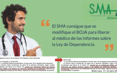Noticias: El SMA reduce la burocracia a los medicos consiguiendo que la ley de dependencia se gestione a traves de una cita con enfermeria.