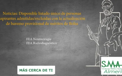 BOLSA SAS: Listado único personas admitidas/excluidas con actualización de baremo provisional de méritos. FEA Neurocirugía. FEA Radiodiagnóstico.