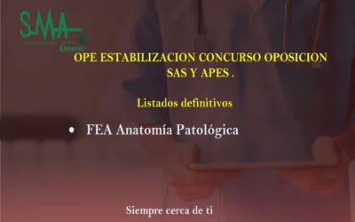 OPE ESTABILIZACION CONCURSO OPOSICION SAS Y APES. LISTAS DEFINITIVAS.