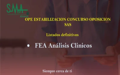 OPE ESTABILIZACION CONCURSO OPOSICION SAS. LISTAS DEFINITIVAS.