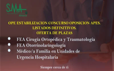 OPE ESTABILIZACION CONCURSO OPOSICION APES. LISTAS DEFINITIVAS. OFERTA DE PLAZAS