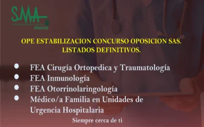 OPE ESTABILIZACION CONCURSO OPOSICION SAS. LISTAS DEFINITIVAS.