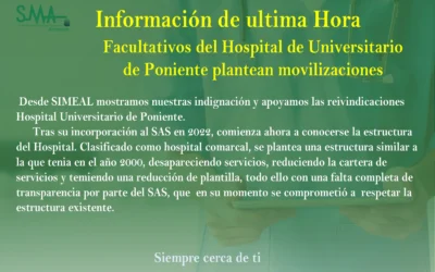 Noticias: Información de ultima Hora. Facultativos del hospital de poniente plantean movilizaciones.