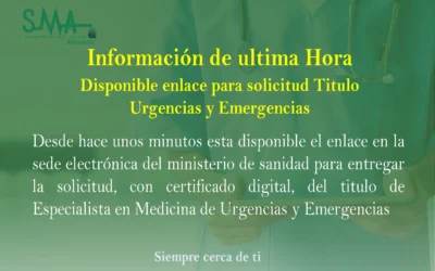 Noticias: SIMEAL INFORMA: Disponible enlace para solicitud Titulo Urgencias y Emergencias.