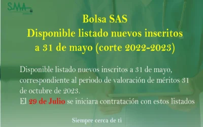 BOLSA SAS: Disponible listado nuevos inscritos a 31 de mayo (corte 2022-2023)