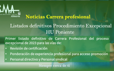 Noticias: CARRERA PROFESIONAL: Publicados Listados Primer listado definitivo de profesionales a certificar Procesos por vía excepcional 2023. HU Poniente