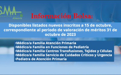 BOLSA SAS: Disponible listado nuevos inscritos a 31 de Octubre (corte 2022-2023)