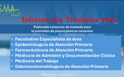 TRASLADOS 2026: Convocatoria de Concurso de Traslados – Servicio Andaluz de Salud (SAS) 2026. Varias categorías