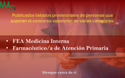 OPE 2025: Publicados listados de aspirantes que superan la fase de concurso-oposición para VARIAS CATEGORIAS