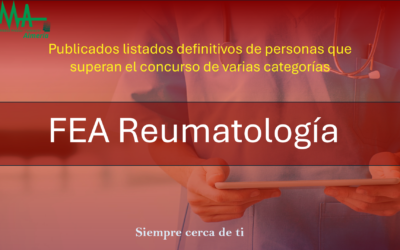 OPE 2025: Publicados listados Definitivas de aspirantes que superan la fase de concurso-oposición para FEA Reumatología