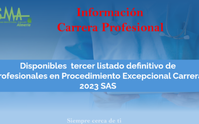 Noticias: CARRERA PROFESIONAL: Publicación de tercer listado definitivo de profesionales en el proceso excepcional 2023