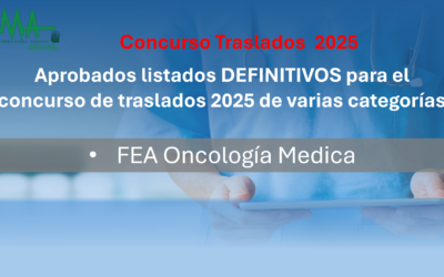 Concurso Traslados 2025 SAS: Resolución y Listados Definitivos. FEA Oncología Medica