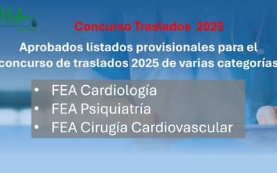 Concurso Traslados 2025 SAS: Resolución y Listados provisionales. Varias Categorías.