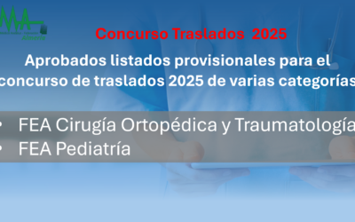 Concurso Traslados 2025 SAS: Resolución y Listados provisionales. FEA Cirugía Ortopédica y Traumatología Y FEA Pediatría